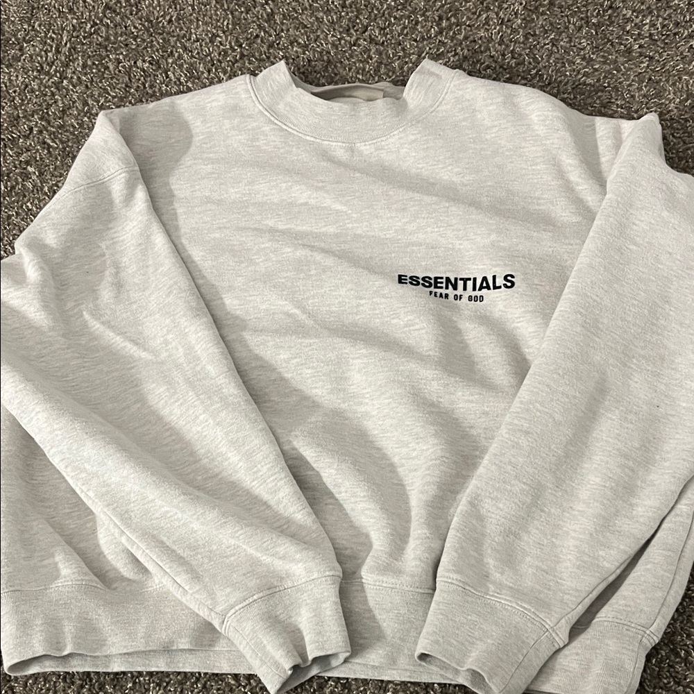 Essentials Heather Gray Crewneck Sweater